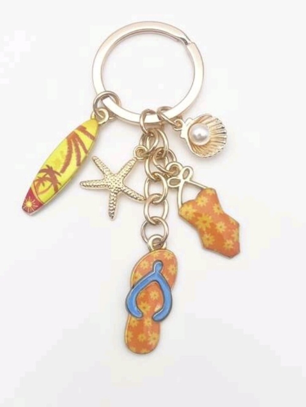 Beach Theme Bag Charm/ Keychain NEW